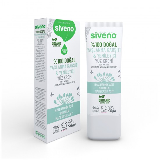 %100 Doğal Yaşlanma karşıtı - Yenileyici Yüz kremi 30ml